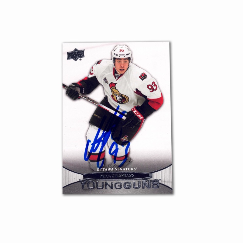 2011-2012 UD Young Guns #229 MIKA ZIBANEJAD Autographed Rookie Card