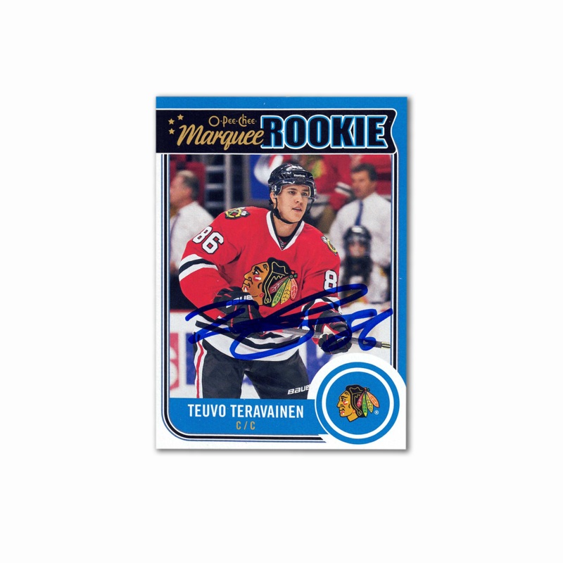 2014-15 OPC Marquee Rookie #507 TEUVO TERAVAINEN Autographed Rookie Card