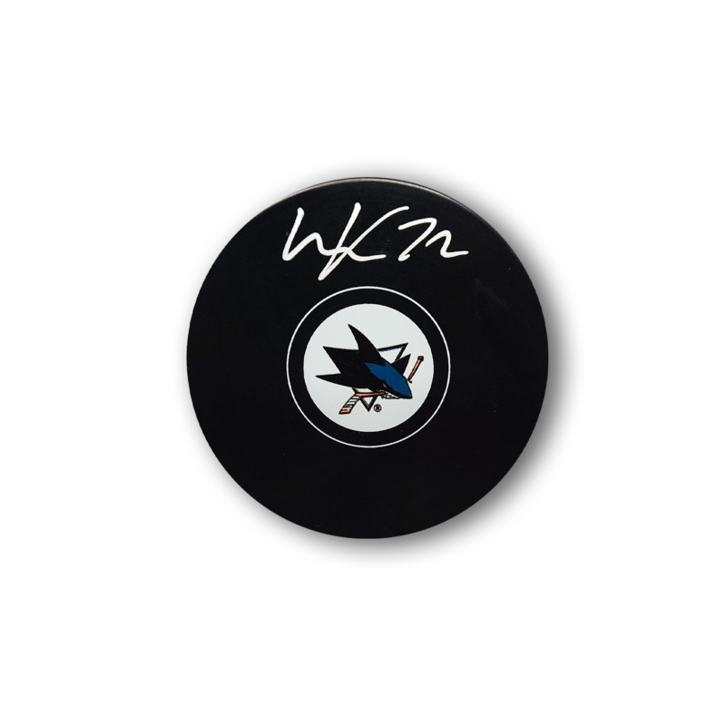William Eklund Autographed San Jose Sharks Hockey Puck