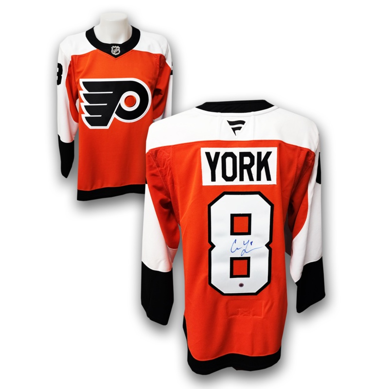Cam York Autographed Philadelphia Flyers Home Fanatics Premium Jersey
