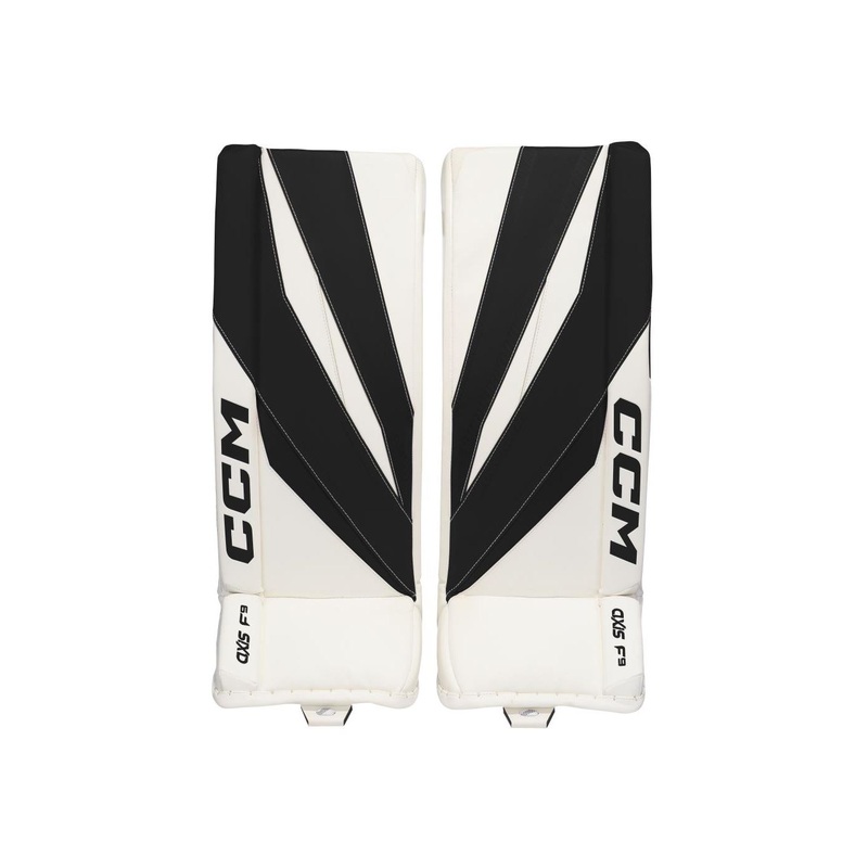 CCM Goalie Leg Pads Axis F9 Sr White/Black