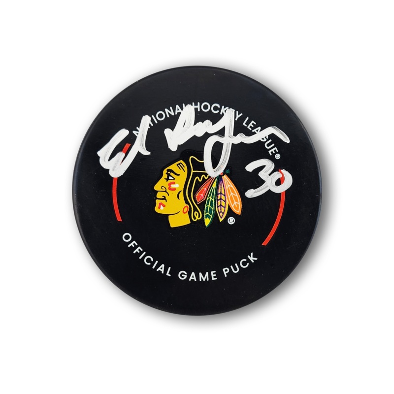 Ed Belfour Autographed Toronto Maple Leafs Official Hockey Puck