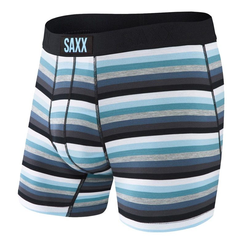 Saxx Vibe Boxers – Grey Pop Stripe