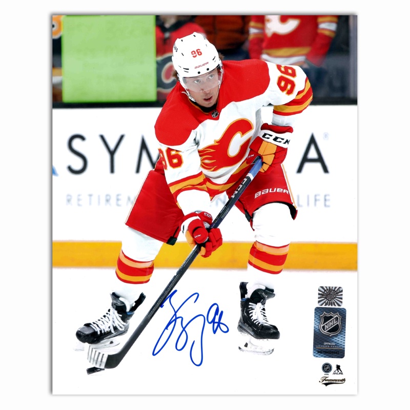 Andrei Kuzmenko Autographed Calgary Flames Away 8×10 Photo