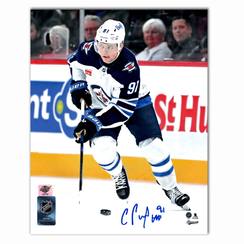 Cole Perfetti Autographed Winnipeg Jets Away 8×10 Photo