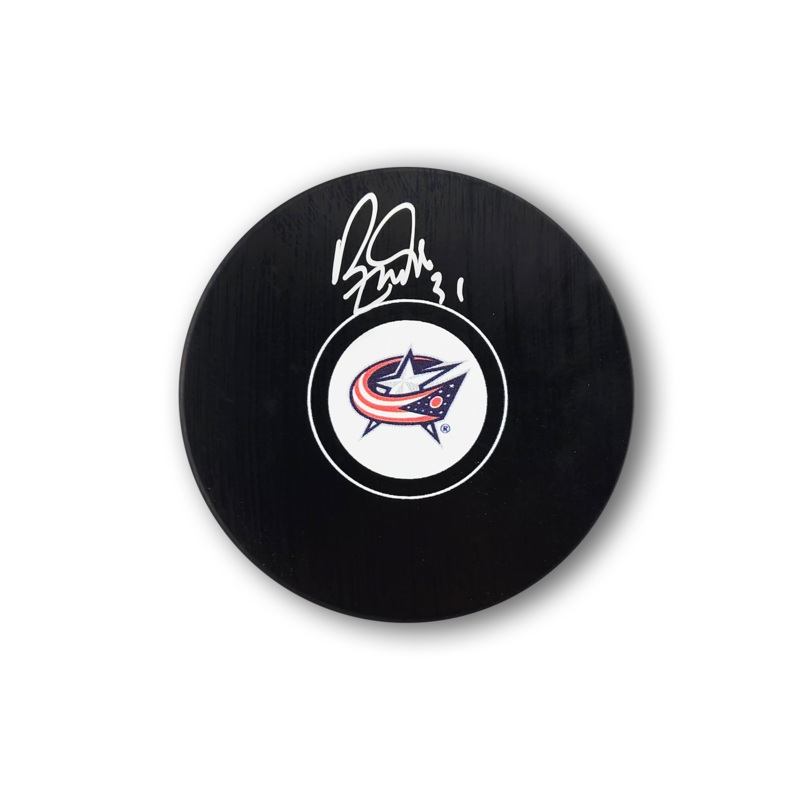 Ron Tuggnutt Autographed Columbus Blue Jackets Hockey Puck