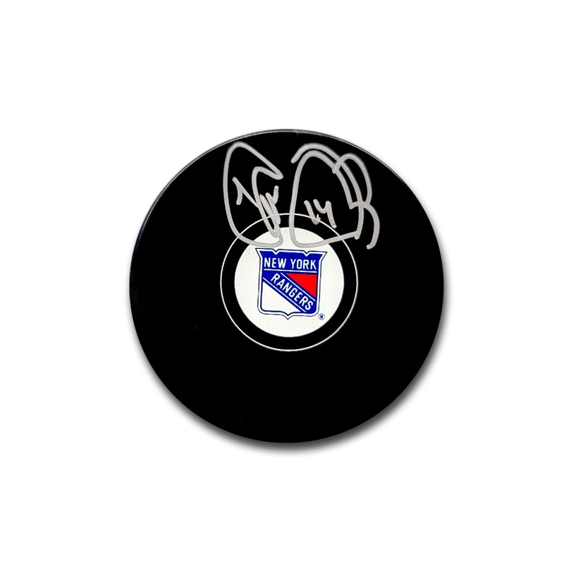 Theo Fleury New York Rangers Autographed Hockey Puck
