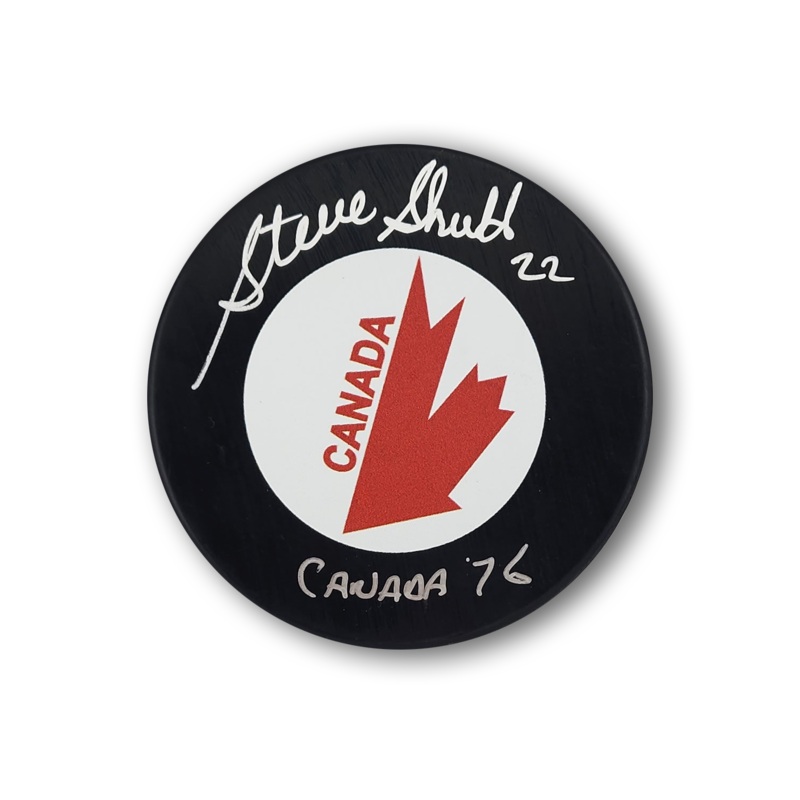Steve Shutt Autographed 1976 Team Canada Hockey Puck