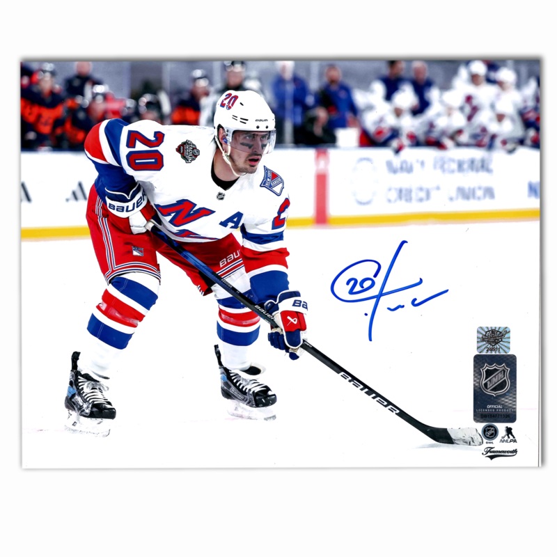 Chris Kreider Autographed New York Rangers Stadium 8×10 Photo