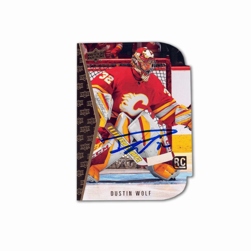 2023-24 UD RC #RDT-8 DUSTIN WOLF Autographed Rookie Card