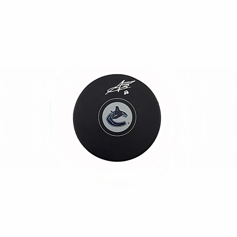 Arshdeep Bains Autographed Vancouver Canucks Hockey Puck