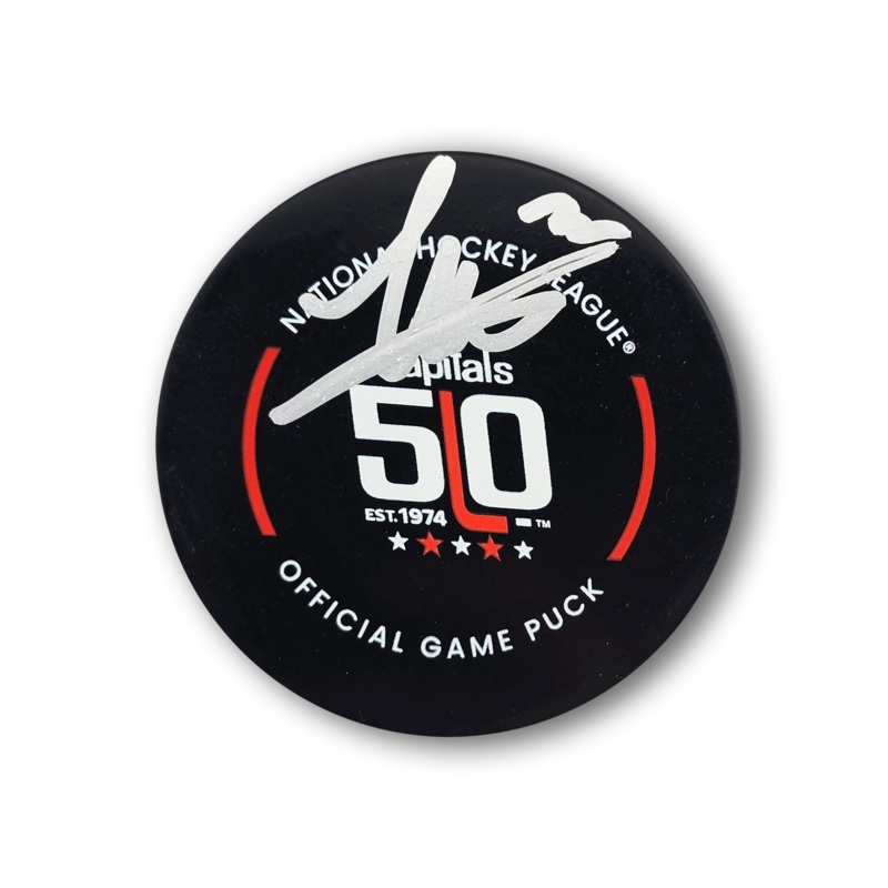 Brandon Duhaime Autographed Washington Capitals Official Hockey Puck