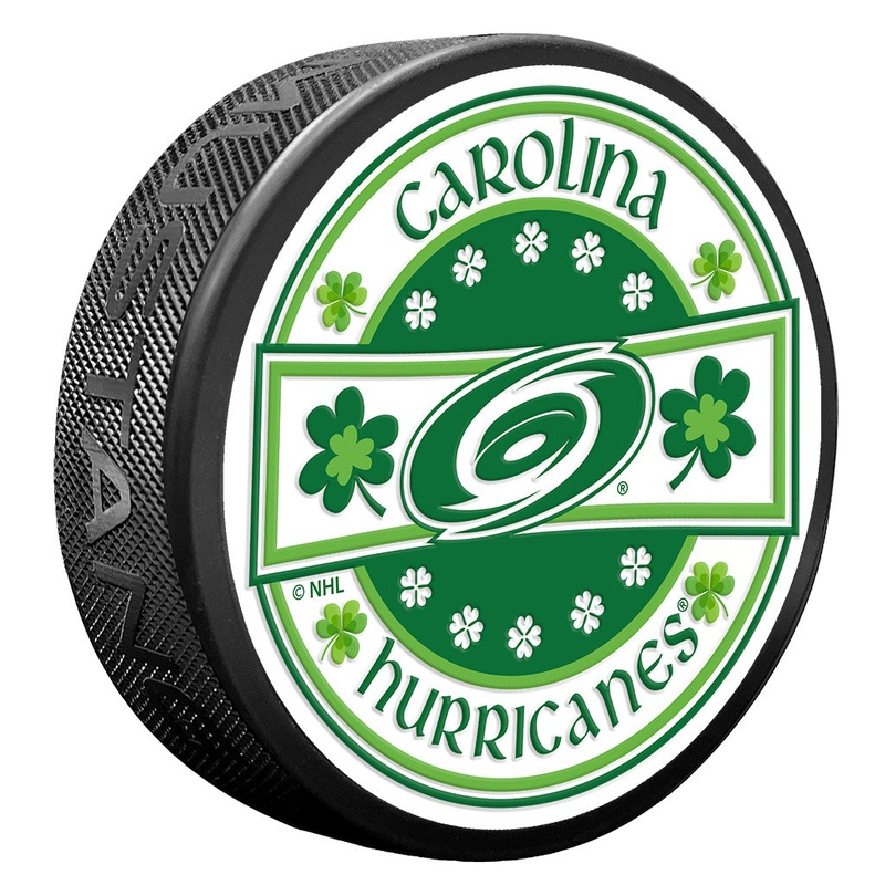 Carolina Hurricanes Lucky St. Patricks Day Puck