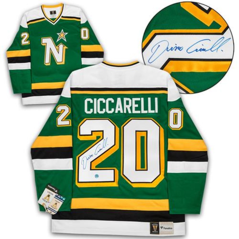Dino Ciccarelli Minnesota North Stars Signed Vintage Fanatics Jersey
