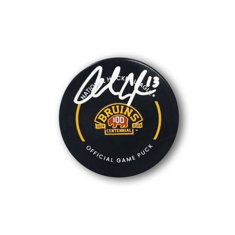 Charlie Coyle Autographed Boston Bruins Official Hockey Puck
