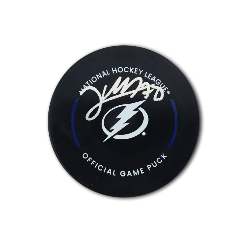 Emil Lilleberg Autographed Tampa Bay Lightning Official Hockey Puck