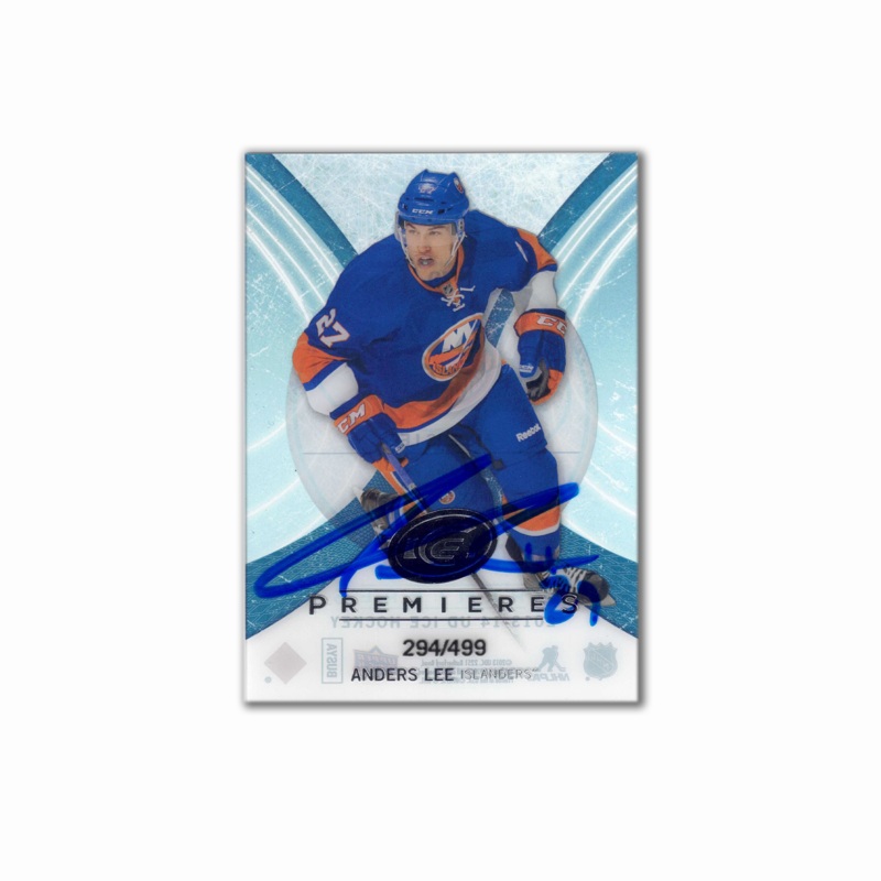 2013-14 UD Ice Premier #79 ANDERS LEE Autographed Rookie Card