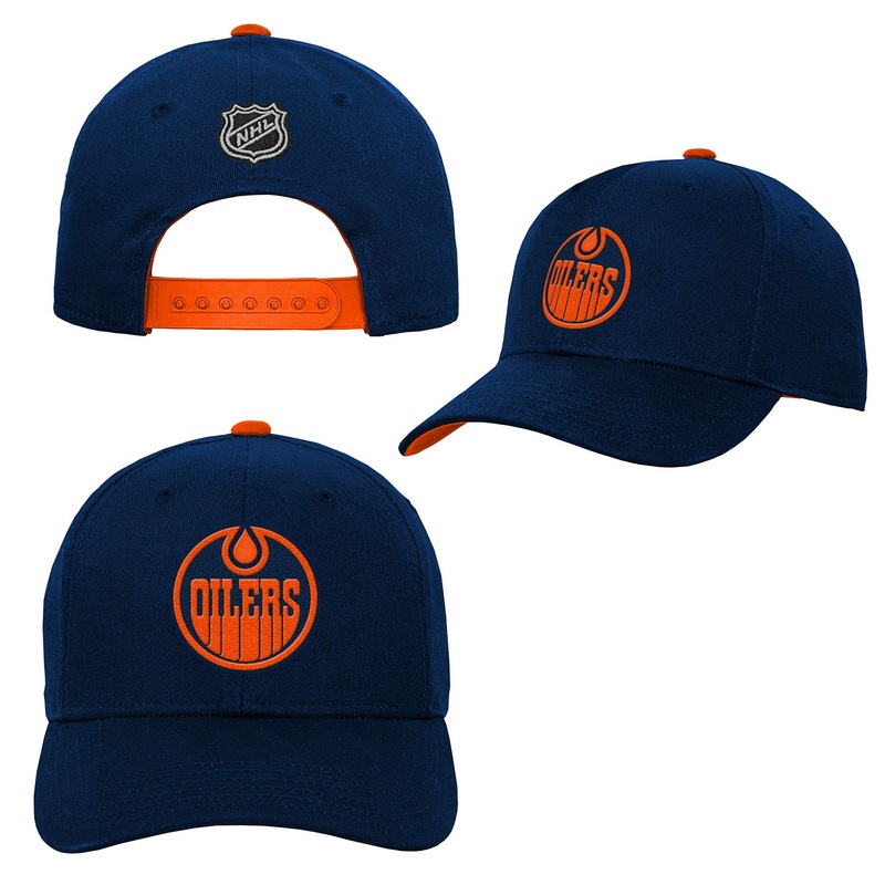 Youth NHL Precurve Snapback Hat – Oilers