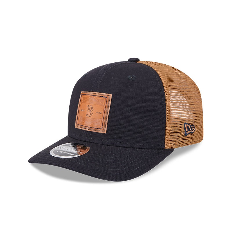 Boston Red Sox Debossed 9SEVENTY Stretch-Snap Trucker Hat