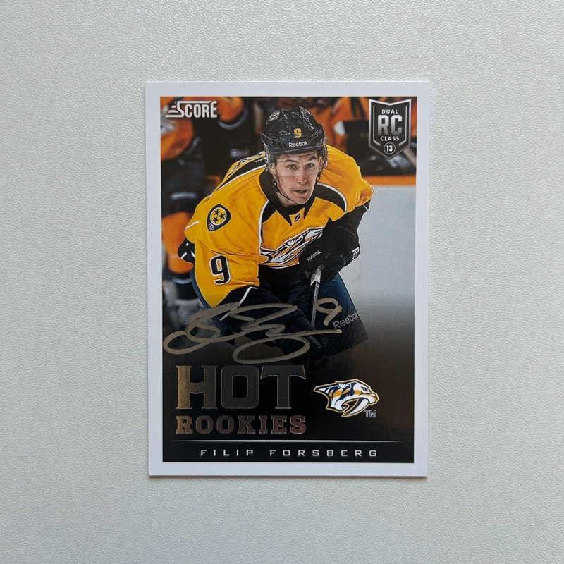 2013-14 Panini Score #630 FILIP FORSBERG Autographed Rookie Card
