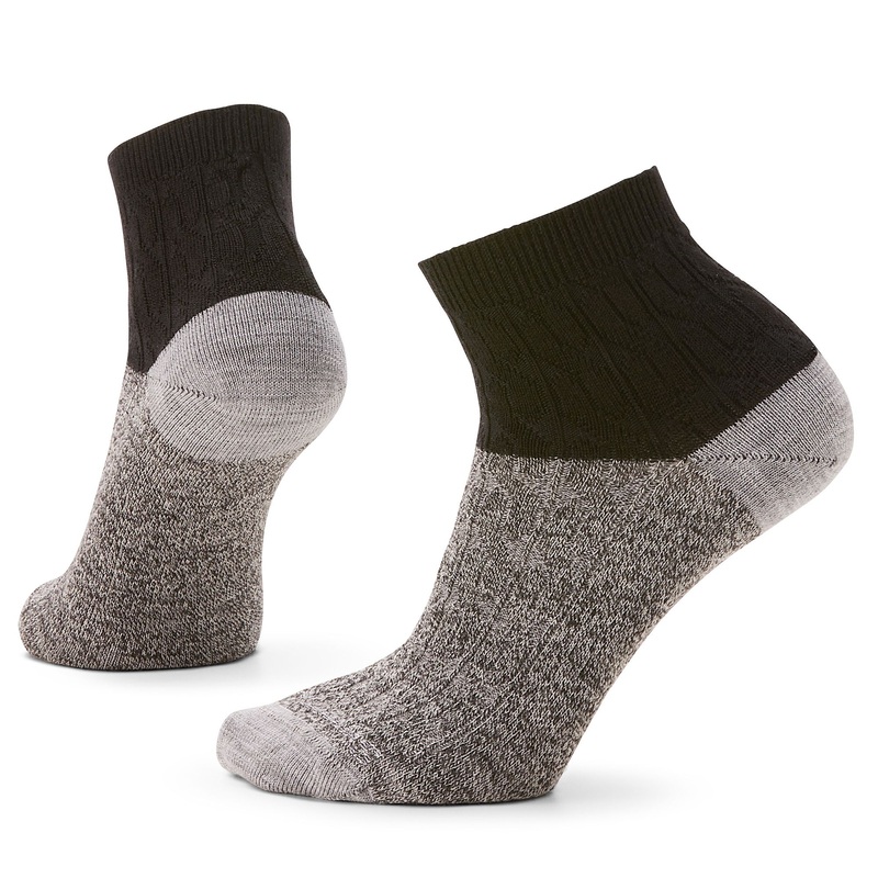 Everyday Cable Ankle Socks|BLACK|FROSTY GREEN|S|M|L