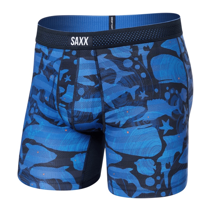 Saxx DropTemp Cool Mesh Boxers – Voyager Navy