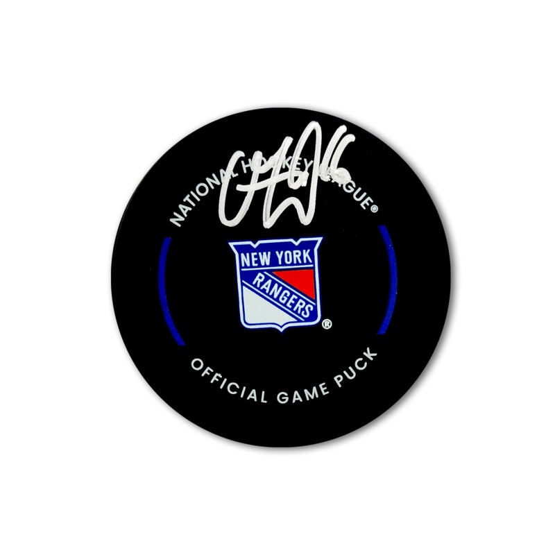 Vincent Trocheck Autographed New York Rangers Official Hockey Puck
