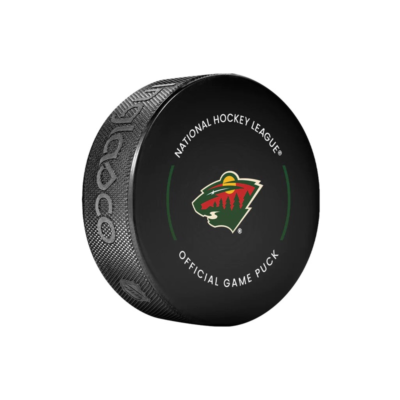 Pre-Order – Sam Steel Autographed Minnesota Wild Official Hockey Puck