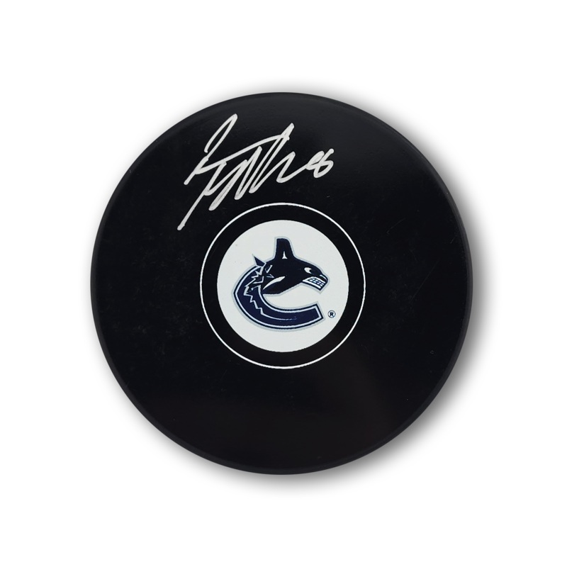 Conor Garland Autographed Vancouver Canucks Hockey Puck