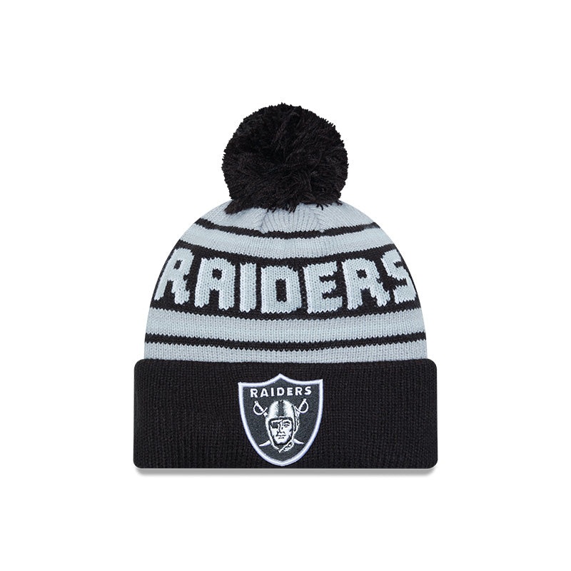 New Era Las Vegas Raiders Cuffed Knit Hat with Pom