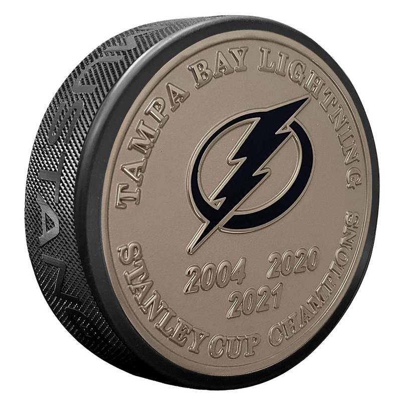 Tampa Bay Lightning Puck – Stanley Cup Years Medallion