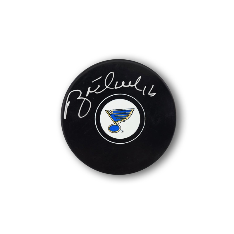 Brett Hull Autographed St. Louis Blues Hockey Puck