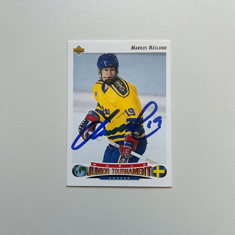 1992-93 UD #234 MARKUS NASLUND Autographed Rookie Card