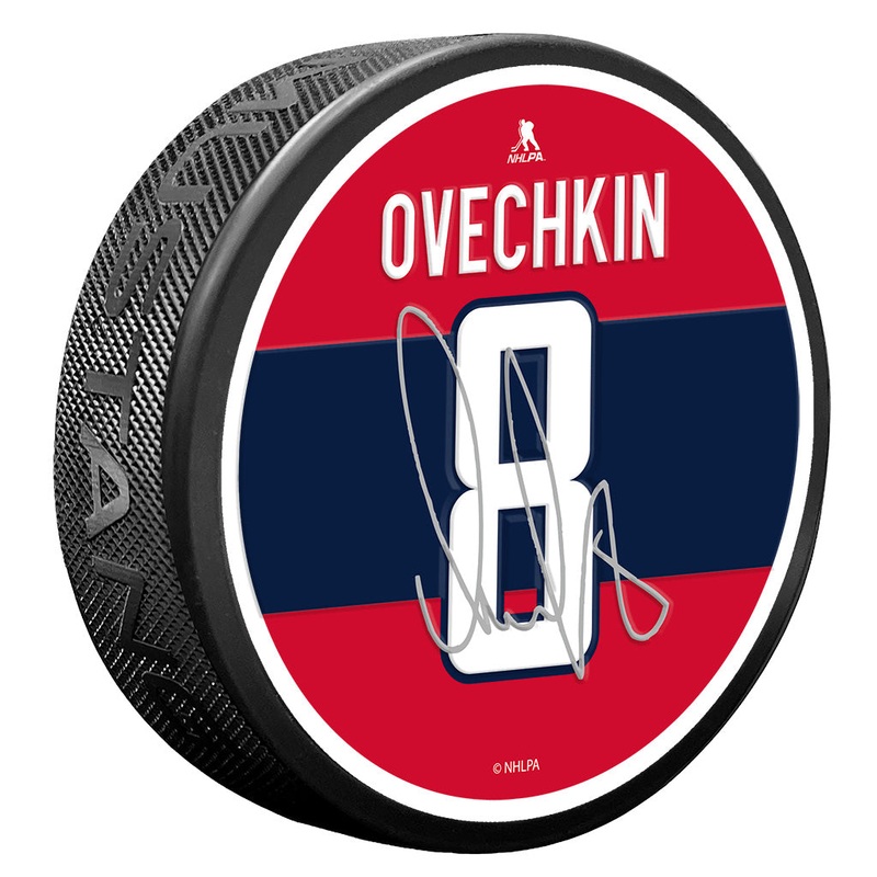 Alexander Ovechkin Puck with Replica Signature