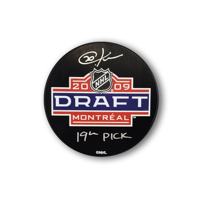 Chris Kreider Autographed 2009 NHL Draft Hockey Puck Inscribed 19th Pick