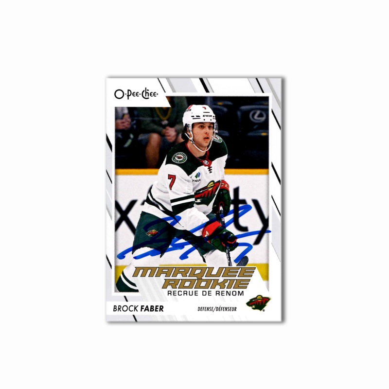 2023-24 OPC Marquee #580 BROCK FABER Autographed Rookie Card