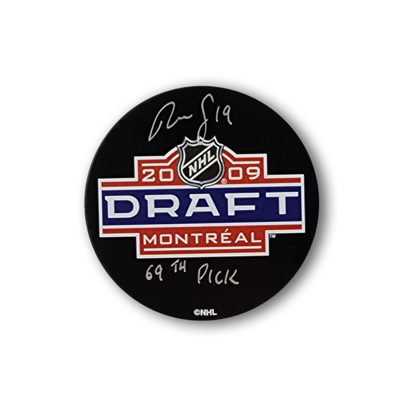 Reilly Smith Autographed 2009 NHL Draft Hockey Puck Inscribed 69th Pick