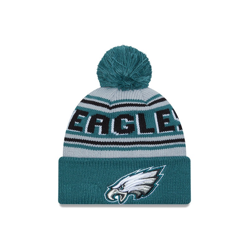 New Era Philadelphia Eagles Cuffed Knit Hat with Pom