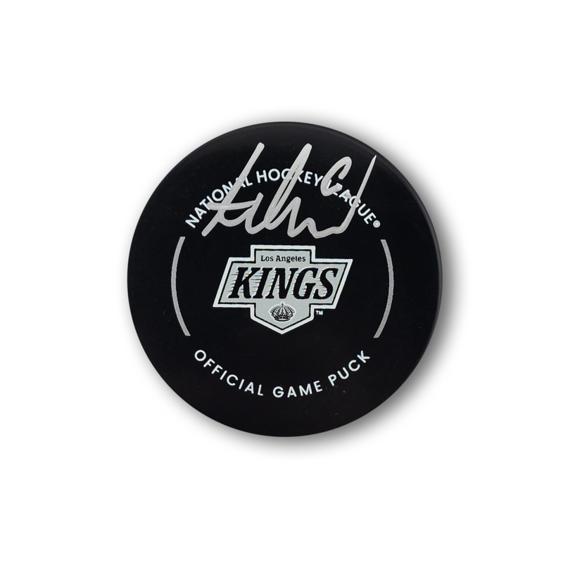 Adrian Kempe Autographed Los Angeles Kings Official Hockey Puck