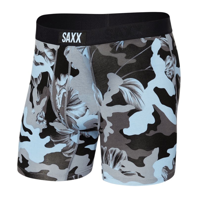Saxx Vibe Boxers – Blue Camo Flora