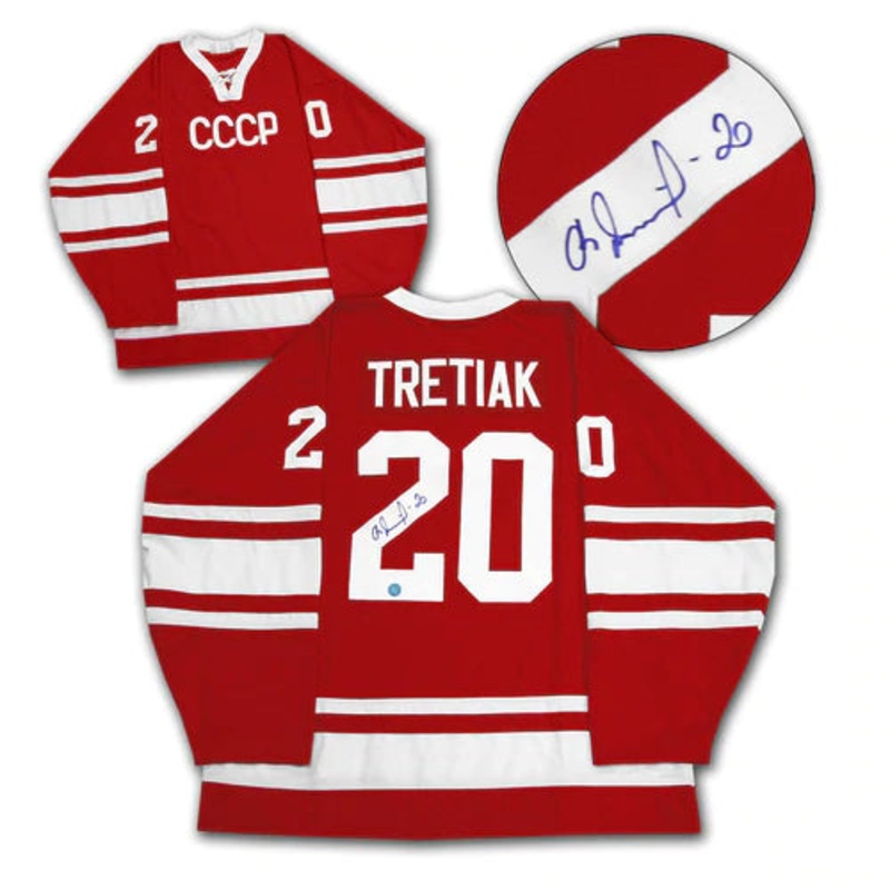 Vladislav Tretiak CCCP-Russia Autographed 1972 Summit Series Jersey