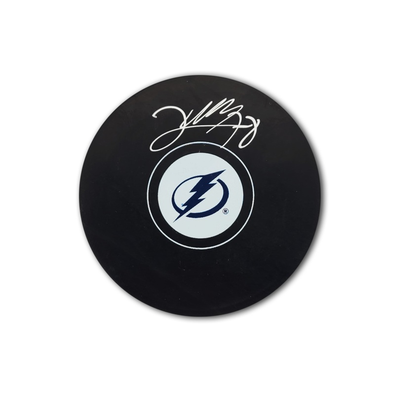 Emil Lilleberg Autographed Tampa Bay Lightning Hockey Puck