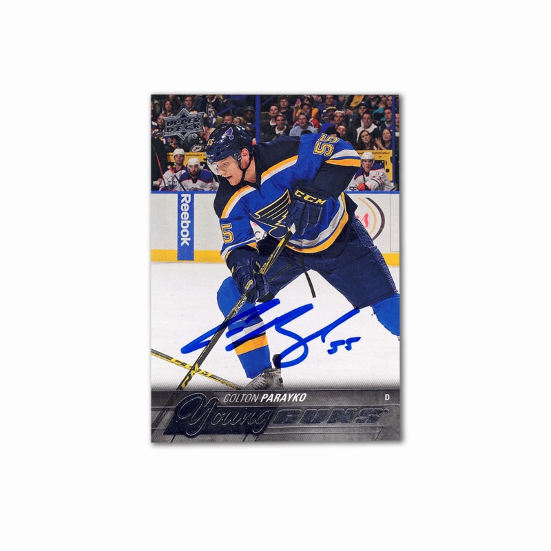 2015-16 UD Young Guns #235 COLTON PARAYKO Autographed Rookie Card