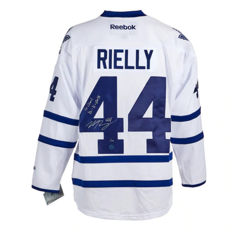 Morgan Rielly Toronto Maple Leafs Signed & Dated 1st Goal Reebok Jersey #/44