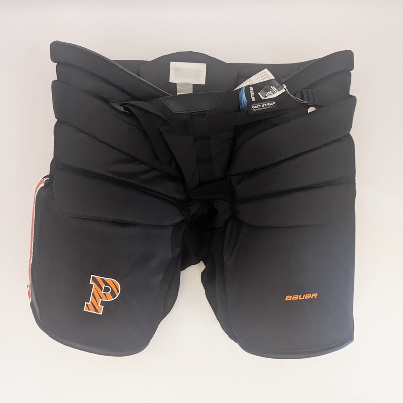 Bauer – NCAA Pro Stock Hockey Goalie Pants (Black/Orange)