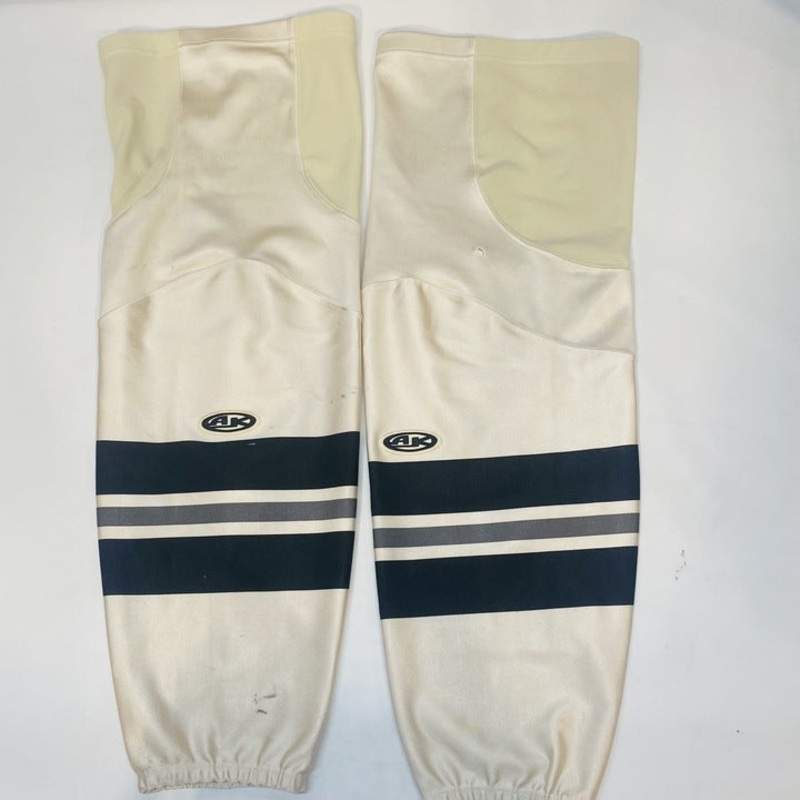 ECHL – USED – Athletic Knit Socks – Cream/Black/Grey