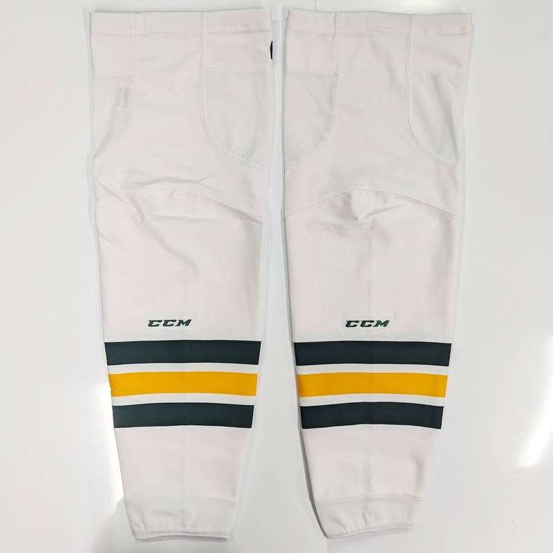 NCAA – New CCM Hockey Socks (White/Yellow/Green)