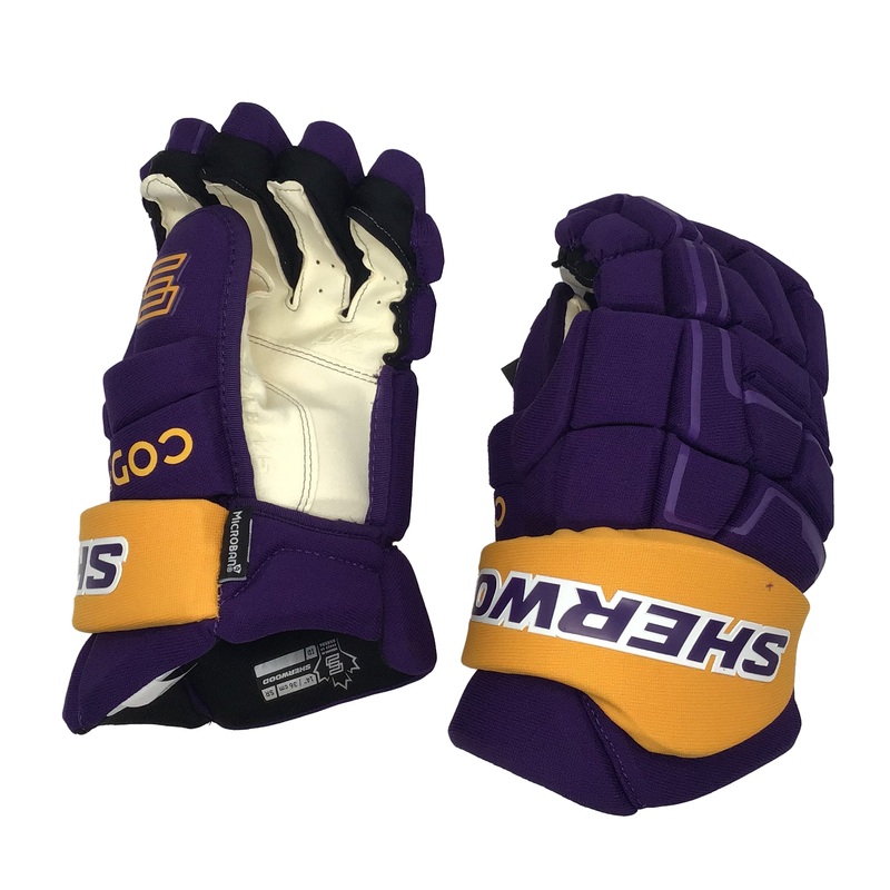 Sherwood Code Encrypt 1 – Team Stock Glove – Los Angeles Kings (Purple/Yellow)