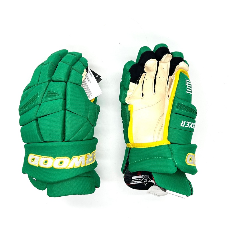 Sherwood Rekker Legend Pro – NHL Pro Stock Glove – Pro Palm – Minnesota Wild (Green/Yellow)