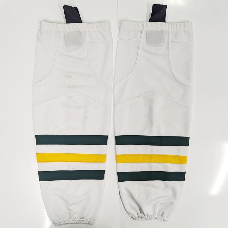 NCAA – Used Hockey Socks (White/Green/Yellow)